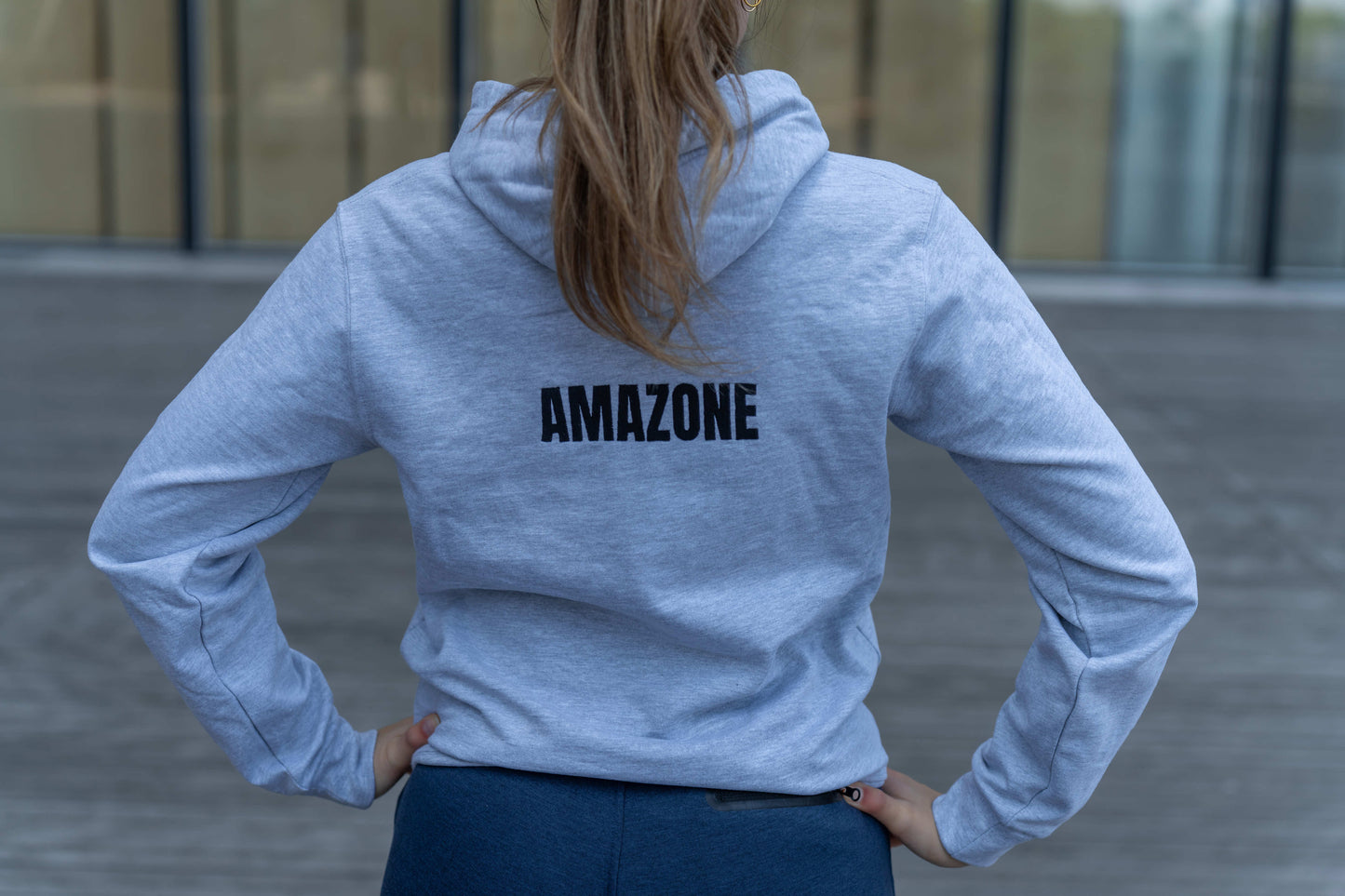 Hoodie AMAZONE Gris oxford