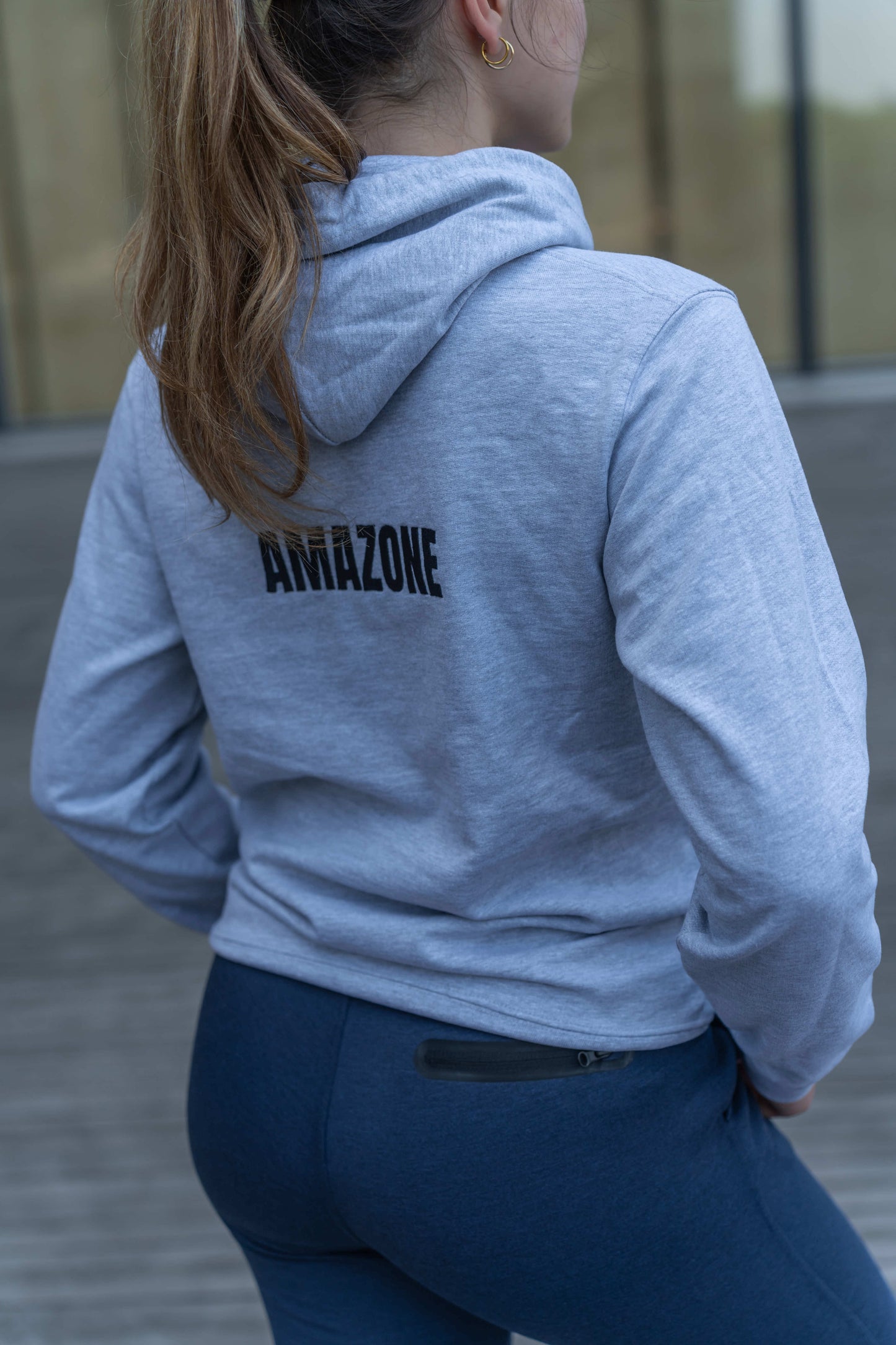 Hoodie AMAZONE Gris oxford